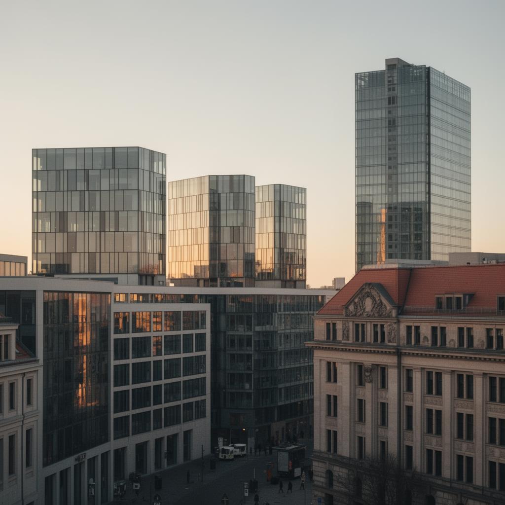 Berliner Stadtsilhouette mit moderner und historischer Architektur